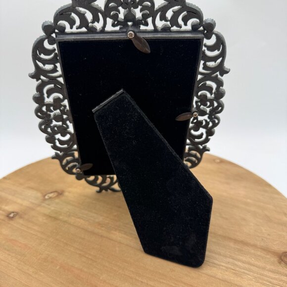 Bejeweled vintage style picture frame gemstones red 3 x 5 - Picture 7 of 12